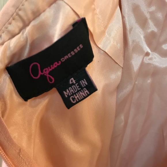 Aqua Dress - Pink Sequin/Pleated Cut Out Back - Picture 6 of 7